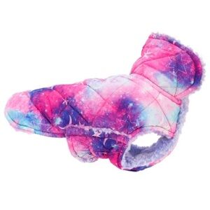 Fitwarm Waterproof Reversible Galaxy Winter Dog Jacket M NEW